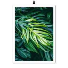 Load image into Gallery viewer, Tropical Monstera Fresh Big Leaf Wall Art Canvas Painting Nordic Posters And Prints Wall Pictures For Living Room Bedroom Decor - SallyHomey Life's Beautiful
