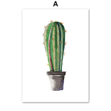 Load image into Gallery viewer, Potted Succulents Cactus Prickly Pear Wall Art Canvas Painting Nordic Posters And Prints Wall Pictures For Living Room Decor - SallyHomey Life's Beautiful