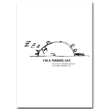 Load image into Gallery viewer, Cartoon Lazy Cat Minimalist Art Canvas Nursery Poster Painting Funny Wall Picture Home Children Room Decoration - SallyHomey Life's Beautiful