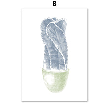 Load image into Gallery viewer, Cartoon Tropical Plant Cactus Flower Wall Art Canvas Painting Nordic Posters And Prints Wall Pictures For Baby Kids Room Decor - SallyHomey Life's Beautiful
