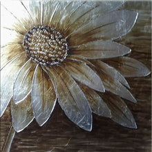 Load image into Gallery viewer, Abstract painting on canvas,silver flower oil paintings, modern flower art for home decoration on wall