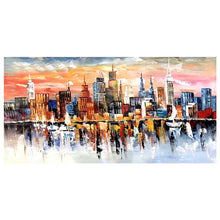 Load image into Gallery viewer, 100% Hand Painted Abstract Building Art Painting On Canvas Wall Art Wall Adornment Pictures Painting For Live Room Home Decor