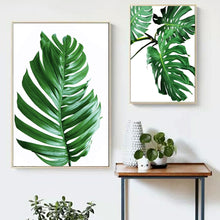 Load image into Gallery viewer, Tropical Plants Monstera Banana Leaf Nordic Posters And Prints Wall Art Canvas Painting Wall Pictures For Living Room Decor - SallyHomey Life's Beautiful