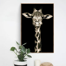 Load image into Gallery viewer, Animal Painting Posters and Print on Canvas Wall Art Oil Painting for Living Room Home Decoration Cute Giraffe Pictures No Frame - SallyHomey Life's Beautiful