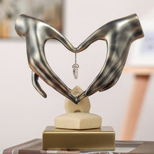 Load image into Gallery viewer, Hand Heart-Shaped Figurines Crystal Art Sculpture Handicrafts Resin Art&Craft Home Decoration Accessories Birthday Gift R798