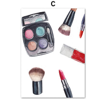 Load image into Gallery viewer, Fashion Red Lip Eye Shadows Makeup Salon Wall Art Canvas Painting Nordic Posters And Prints Wall Pictures For Living Room Decor - SallyHomey Life's Beautiful