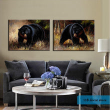 Load image into Gallery viewer, Abstract Animal Posters Print on Canvas Wall Art Canvas Painting Grizzly Bear Pictures Wall Decoration For Living Room Frameless - SallyHomey Life's Beautiful