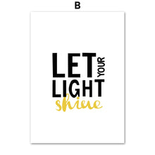 Load image into Gallery viewer, Cartoon Table Lamp Motivational Quotes Wall Art Canvas Painting Nordic Posters And Prints Wall Pictures For Living Room Decor - SallyHomey Life's Beautiful