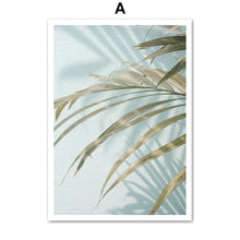 Load image into Gallery viewer, White Flower Palm Leaf Quotes Landscape Wall Art Canvas Painting Nordic Posters And Prints Wall Pictures For Living Room Decor - SallyHomey Life's Beautiful