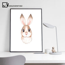 Load image into Gallery viewer, Kawaii Animal Rabbit Cat Nursery Canvas Poster Canvas Prints Wall Art Painting Wall Pictures for Children Living Room Home Decor - SallyHomey Life's Beautiful