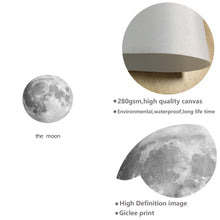 Load image into Gallery viewer, The Planet Moon Space Minimalist Art Canvas Poster Painting Black White Wall Picture Print Modern Home Children Room Decoration - SallyHomey Life's Beautiful