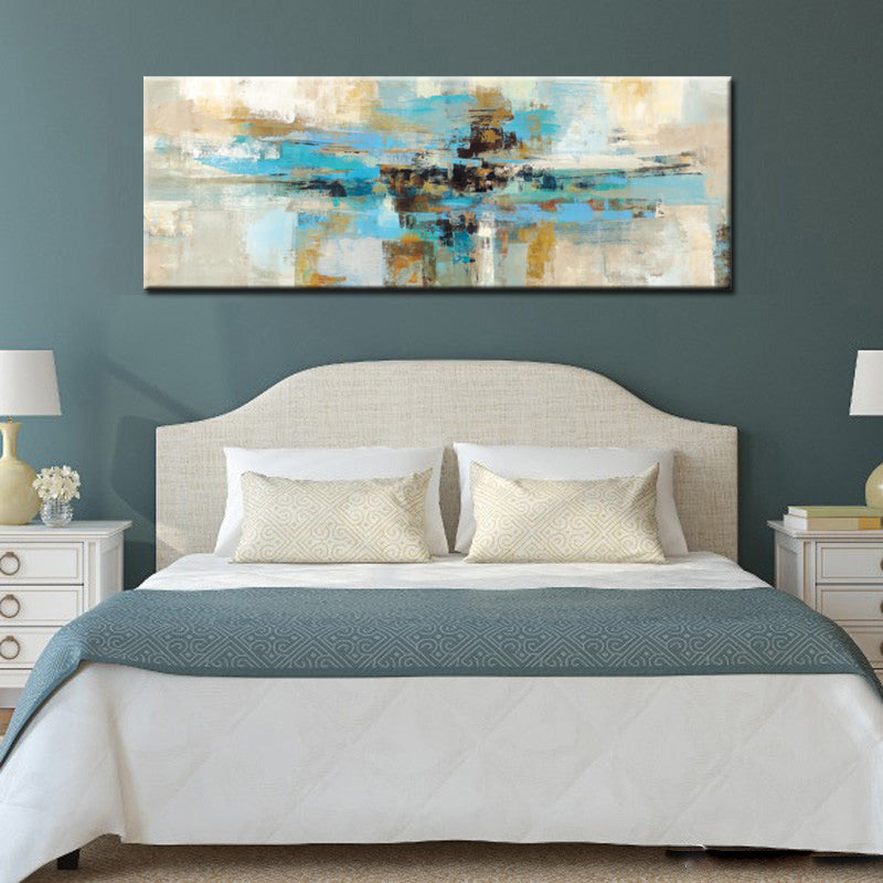 Modern Abstract Oil Painting Light Blue Canvas Painting Print Poster W ...