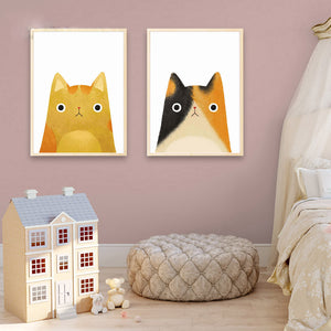 Abstract Cute Cat Pictures for Kids Bedroom - SallyHomey Life's Beautiful