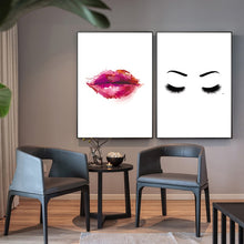 Load image into Gallery viewer, Fashion Red Lip Eye Shadows Makeup Salon Wall Art Canvas Painting Nordic Posters And Prints Wall Pictures For Living Room Decor - SallyHomey Life's Beautiful