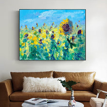 Load image into Gallery viewer, 100% Hand Painted Abstract Sunflowers Art Painting On Canvas Wall Art Wall Adornment Pictures Painting For Live Rooms Home Decor