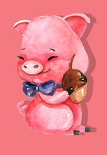 Load image into Gallery viewer, Cartoon Animals Posters and Prints Wall Art Canvas Painting Cute Pig, Bunny, Fox Decorative Paintings for Living Room Home Decor - SallyHomey Life's Beautiful