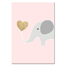 Load image into Gallery viewer, Cartoon Elephant Animal Canvas Posters Diamond Nursery Wall Art Prints Painting Nordic Style Picture Children Bedroom Decoration - SallyHomey Life's Beautiful
