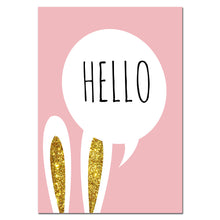 Load image into Gallery viewer, Baby Girl Nursery Wall Art Canvas Poster Print Pink Cartoon Rabbit Balloon Painting Nordic Decoration Picture Kids Bedroom Decor - SallyHomey Life's Beautiful