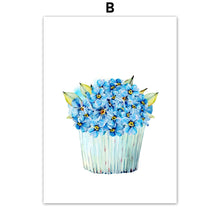 Load image into Gallery viewer, Daisy Blue Sun Flower hyacinth Violet Wall Art Canvas Painting Nordic Posters And Prints Wall Pictures For Living Room Decor - SallyHomey Life's Beautiful