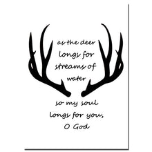Load image into Gallery viewer, Nordic Style Deer Antlers Bible Canvas Poster Minimalist Wall Art Prints Black White Abstract Painting Picture Modern Home Decor - SallyHomey Life's Beautiful
