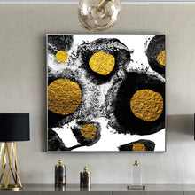 Load image into Gallery viewer, Glamour Abstract Artwork, Black And Gold Abstract Canvas Print, Posters and Prints Wall Decor Canvas Paintings for Living Room - SallyHomey Life's Beautiful