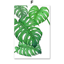 Load image into Gallery viewer, Banana Leaf Maple Ferns Green Leaf Wall Art Canvas Painting Nordic Posters And Prints Plants Wall Pictures For Living Room Decor - SallyHomey Life's Beautiful