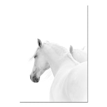 Load image into Gallery viewer, Animal White Horse Wall Art Canvas Posters and Prints Painting Wall Pictures for Living Room Modern Home Decor - SallyHomey Life's Beautiful