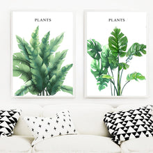 Load image into Gallery viewer, Banana Leaves Monstera Plants Wall Art Canvas Painting Nordic Posters And Prints Wall Pictures For Living Room Bed Room Decor - SallyHomey Life's Beautiful