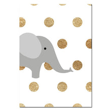 Load image into Gallery viewer, Cartoon Elephant Animal Canvas Posters Diamond Nursery Wall Art Prints Painting Nordic Style Picture Children Bedroom Decoration - SallyHomey Life's Beautiful