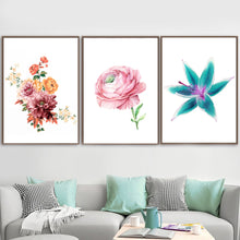 Load image into Gallery viewer, Lily Pink Rose Tulip Flower Wall Art Canvas Painting Nordic Posters And Prints Plant Wall Pictures For Living Room Bedroom Decor - SallyHomey Life's Beautiful
