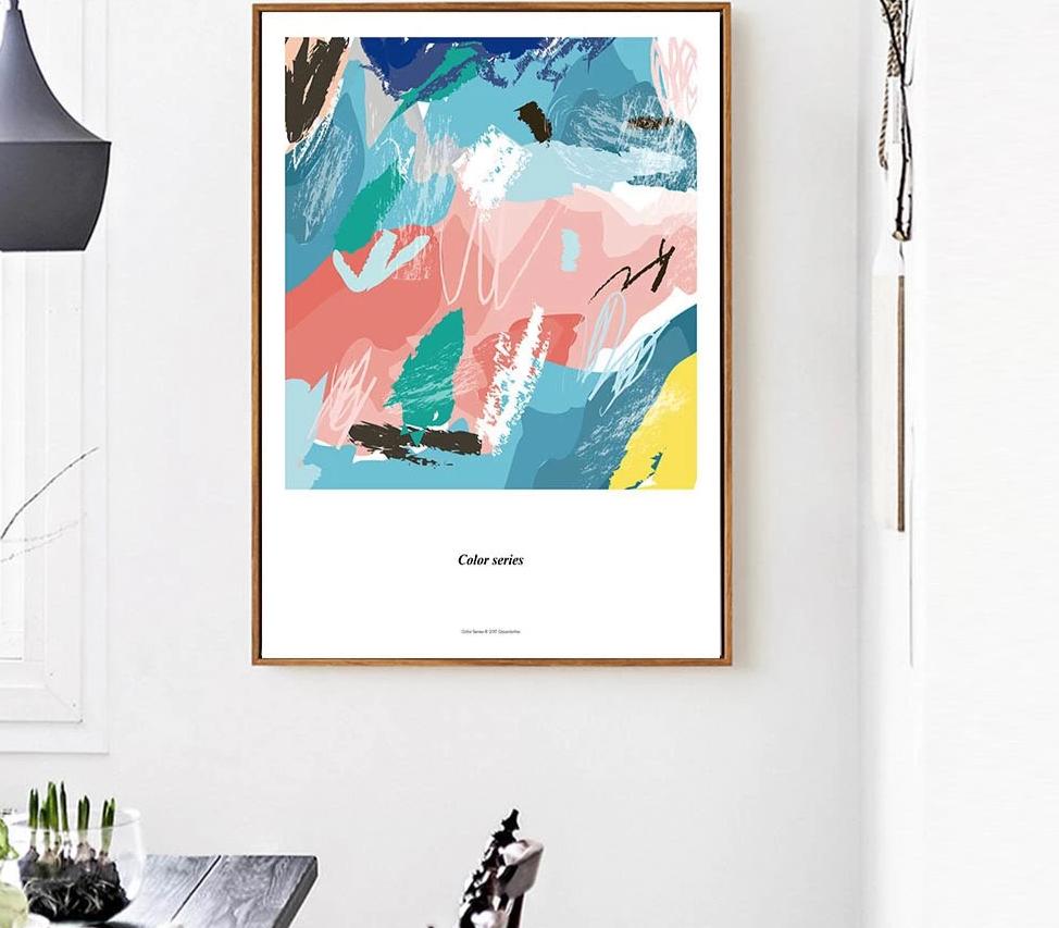 Watercolor Color Blocks Art Canvas Posters Abstract Prints Painting Nursery Wall Art Pictures Children Bedroom Decoration - SallyHomey Life's Beautiful