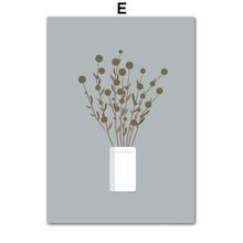 Load image into Gallery viewer, Plant Flower Minimalism Scandinavian Wall Art Print Canvas Painting Nordic Posters And Prints Wall Pictures For Living Room - SallyHomey Life's Beautiful