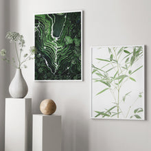 Load image into Gallery viewer, Green Terraced Field Bamboo Abstract Girl Wall Art Canvas Painting Nordic Posters And Prints Wall Pictures For Living Room Decor - SallyHomey Life's Beautiful