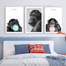 Load image into Gallery viewer, Modern Animals Wall Posters and Prints Wall Art Canvas Painting Cute Gorillas Decorative Paintings For Living Room Home Decor - SallyHomey Life's Beautiful