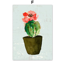 Load image into Gallery viewer, Plants Cactus Flower Nursery Wall Art Canvas Painting Nordic Posters And Prints Wall Pictures For Living Room Bed Room Decor - SallyHomey Life's Beautiful