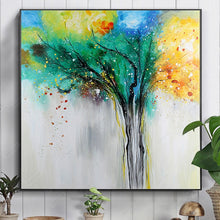 Load image into Gallery viewer, 100% Hand Painted Abstract Trees Art Oil Painting On Canvas Wall Art Wall Adornment Pictures Painting For Live Room Home Decor