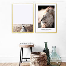 Load image into Gallery viewer, Wall Art Canvas Nordic Poster Print Lion Animal Landscape Painting Decorative Picture for Living Room Scandinavian Home Decor - SallyHomey Life's Beautiful