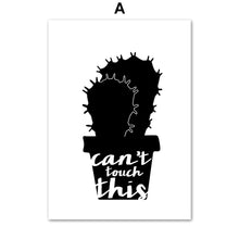 Load image into Gallery viewer, Tropical Cactus Pineapple Black White Wall Art Print Canvas Painting Nordic Posters And Prints Wall Pictures For Living Room - SallyHomey Life's Beautiful