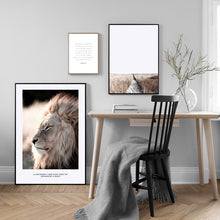 Load image into Gallery viewer, Wall Art Canvas Nordic Poster Print Lion Animal Landscape Painting Decorative Picture for Living Room Scandinavian Home Decor - SallyHomey Life's Beautiful