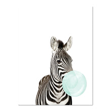 Load image into Gallery viewer, Baby Animal Zebra Girafe Canvas Poster Nursery Wall Art Print Painting Nordic Picture Children Bedroom Decoration - SallyHomey Life's Beautiful