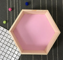 Load image into Gallery viewer, New Kids Baby Nordic Style Wooden Hexagon Storage Shelf Decorative For Kids Room Chamber Shelf Bookshelf Design