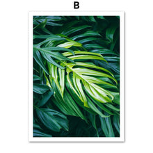 Load image into Gallery viewer, Tropical Monstera Green Flash Leaf Plant Wall Art Canvas Painting Nordic Posters And Prints Wall Pictures For Living Room Decor - SallyHomey Life's Beautiful