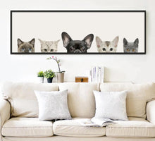 Load image into Gallery viewer, Animals Cat Dog Poster Minimalist Art Canvas Painting Wall Picture Long Banner Print Modern Home Room Decoration 391 - SallyHomey Life&#39;s Beautiful