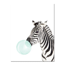 Load image into Gallery viewer, Baby Animal Zebra Girafe Canvas Poster Nursery Wall Art Print Painting Nordic Picture Children Bedroom Decoration - SallyHomey Life's Beautiful