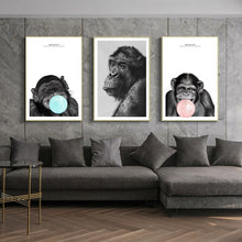 Load image into Gallery viewer, Modern Animals Wall Posters and Prints Wall Art Canvas Painting Cute Gorillas Decorative Paintings For Living Room Home Decor - SallyHomey Life's Beautiful