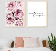 Load image into Gallery viewer, Scandinavian Style Pink Flower Painting Wall Art Canvas Posters Nordic Prints Decorative Picture Modern Home Bedroom Decoration - SallyHomey Life's Beautiful