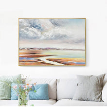 Load image into Gallery viewer, 100% Hand Painted Abstract Seaside Scenery Art Painting On Canvas Wall Art Wall Adornment Pictures Painting For Living Room Home