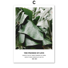 Load image into Gallery viewer, Tropical Banana Leaf Rubber Tree Wall Art Canvas Painting Nordic Posters And Prints Wall Pictures For Living Room Home Decor - SallyHomey Life's Beautiful