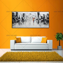 Load image into Gallery viewer, π₯ π₯ 100% Hand Painted  Canvas Abstract Modern City Picture Handmade Knife Painting Buildings Oil Paintings for Living Room (No Frame)