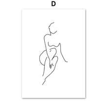 Load image into Gallery viewer, Flower Abstract Painting Sexy Naked Girl Wall Art Print Canvas Painting Nordic Posters And Prints Wall Pictures For Living Room - SallyHomey Life's Beautiful